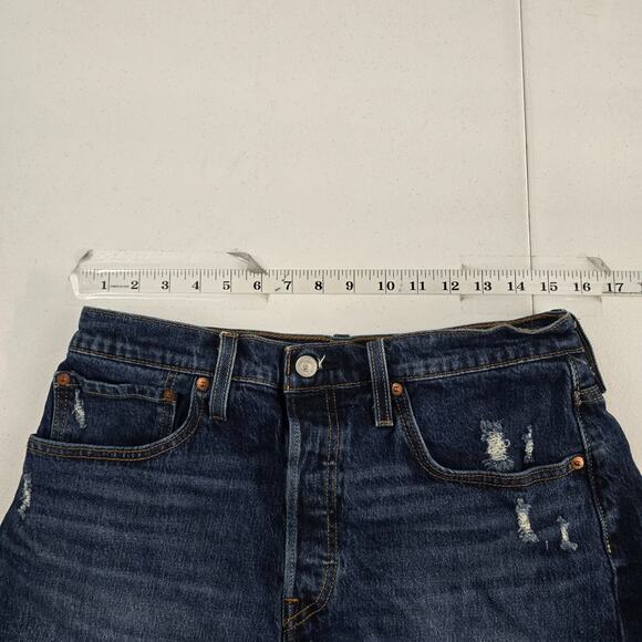 Levi's 501 shorts womens denim size 30 blue 6474 - Picture 4 of 11